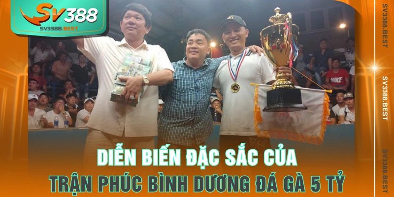 Diễn biến đặc sắc của trận Phúc Bình Dương đá gà 5 tỷ